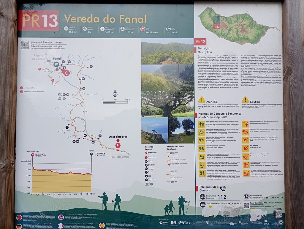 Mapa PR13 – Vereda do Fanal